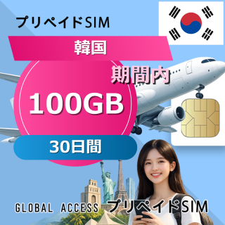韓国 SIMカード 100GB 30日間