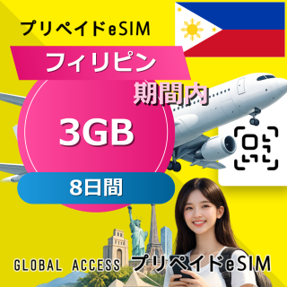 フィリピン eSIM 3GB 8日間
