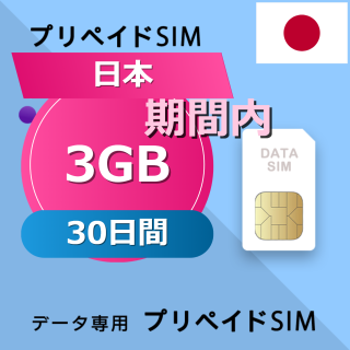 日本 3GB / 30日間