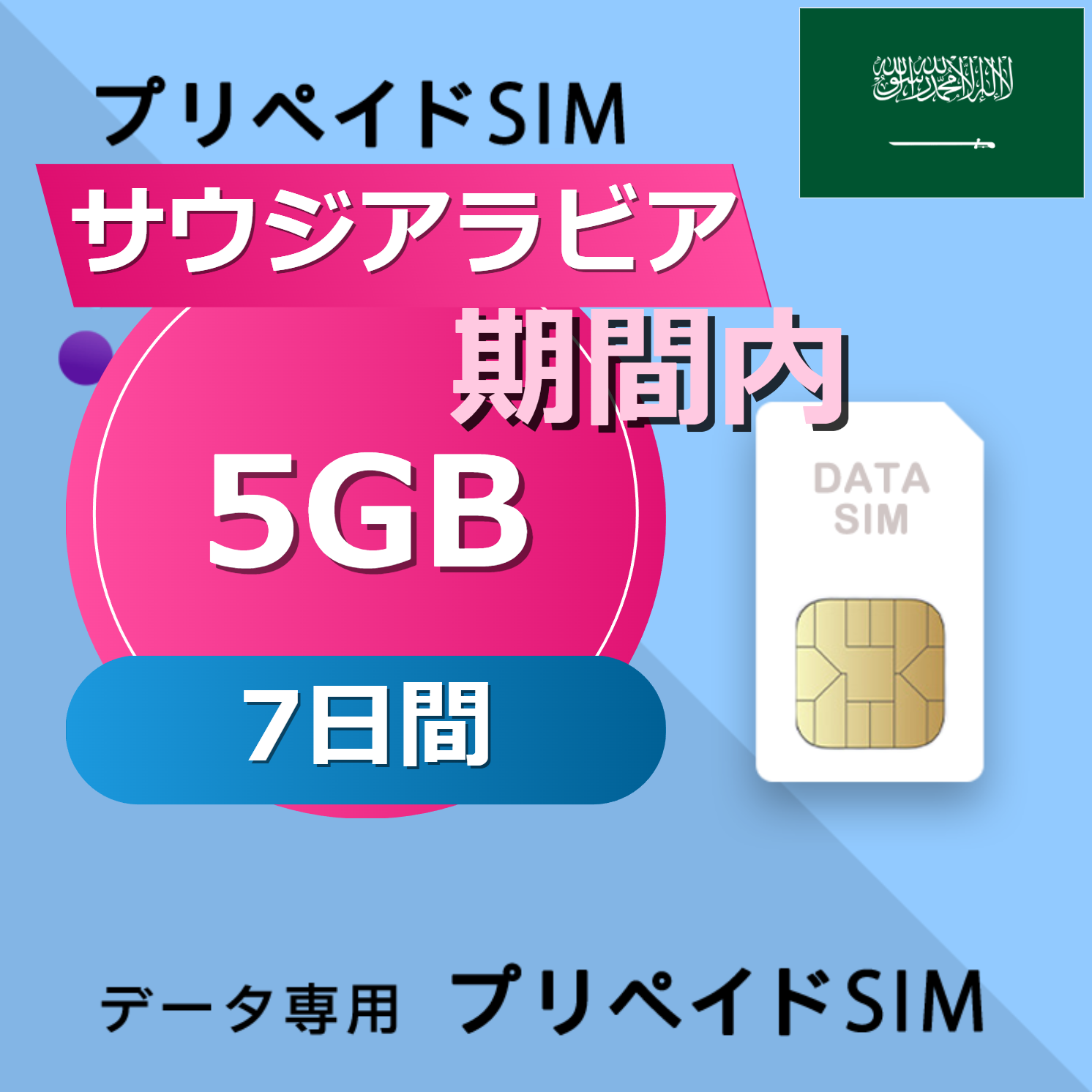 サウジアラビア 5GB / 7日間