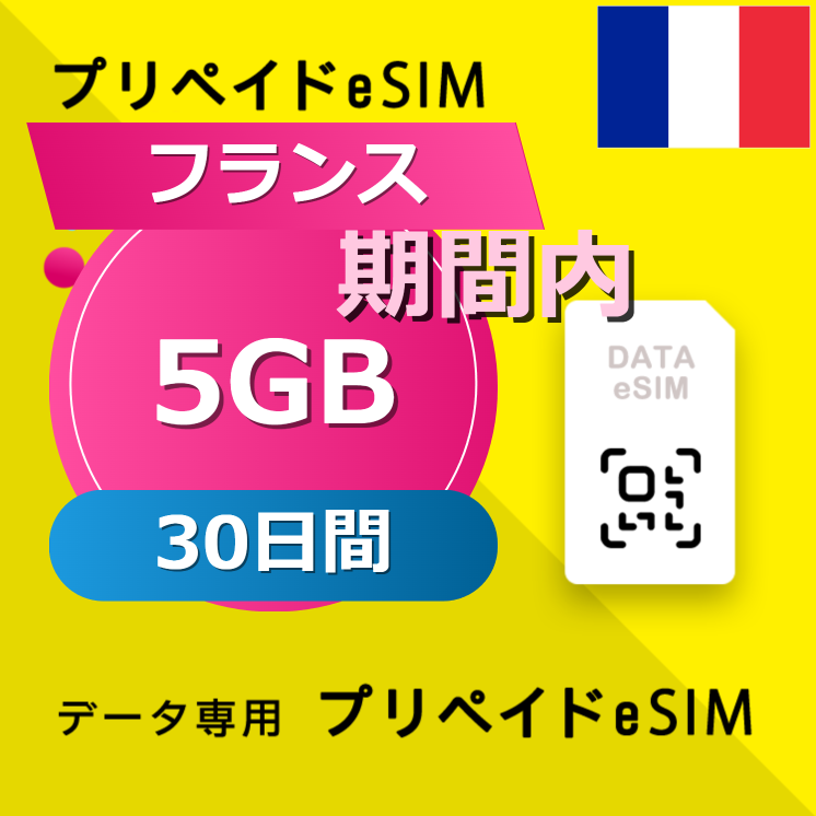 フランス 5GB / 30日間