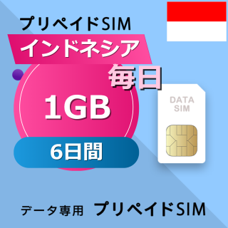 インドネシア 1GB / 毎日 6日間