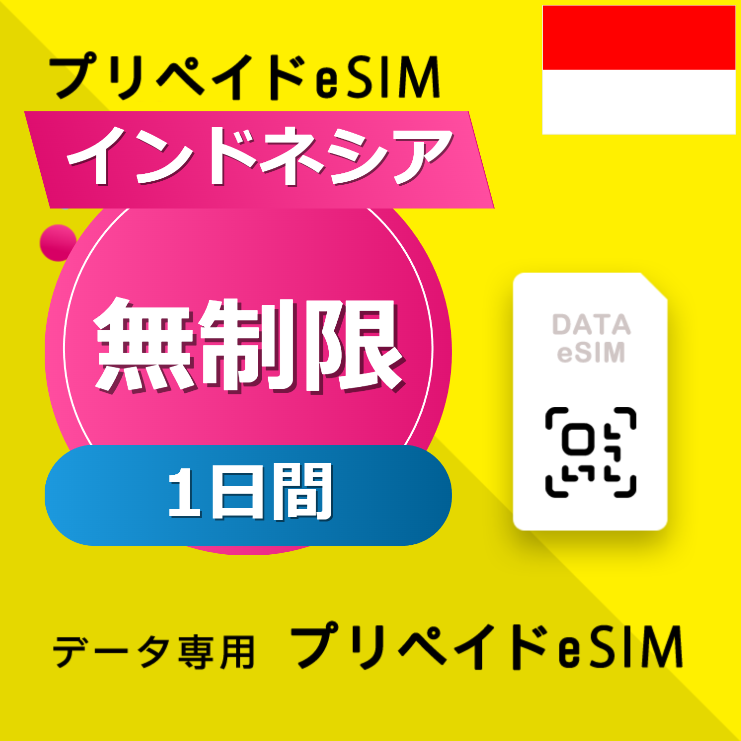 インドネシア 無制限 / 1日間