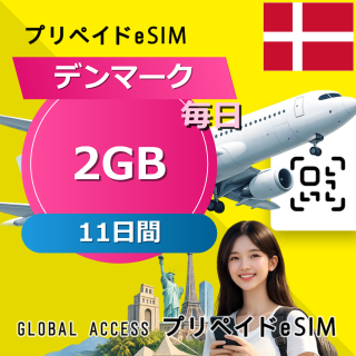 デンマーク 2GB / 毎日 11日間