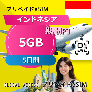 インドネシア eSIM 5GB 5日間