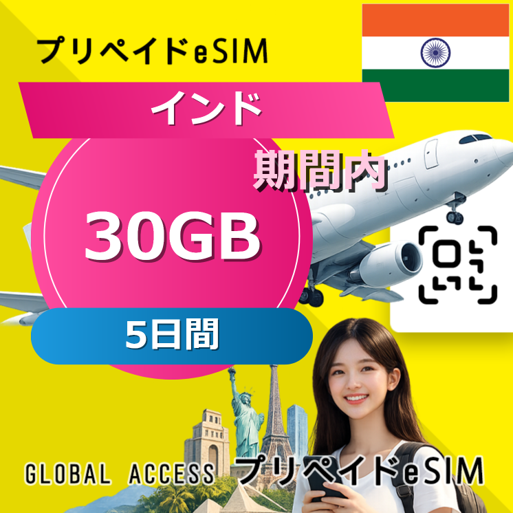 インド eSIM 30GB 5日間