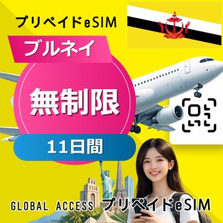 ブルネイ eSIM 無制限 11日間