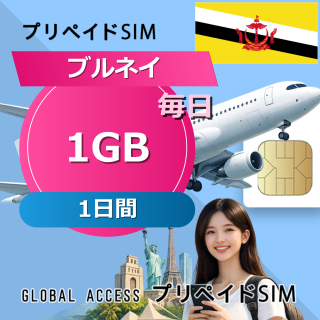 ブルネイ SIMカード 1GB 毎日 1日間