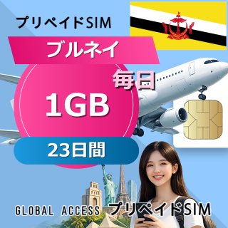 ブルネイ SIMカード 1GB 毎日 23日間