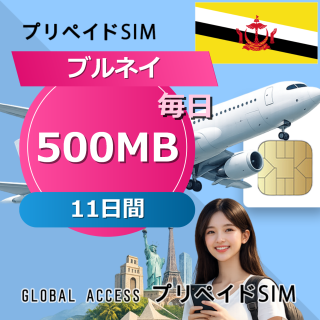 ブルネイ SIMカード 500MB 毎日 11日間