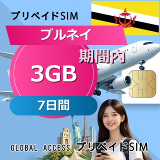 ブルネイ SIMカード 3GB 7日間
