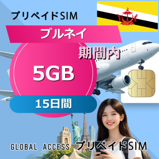 ブルネイ SIMカード 5GB 15日間