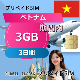ベトナム SIMカード 3GB 3日間