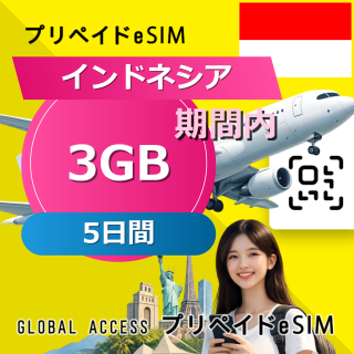 インドネシア eSIM 3GB 5日間