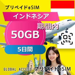 インドネシア eSIM 50GB 5日間