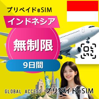 インドネシア eSIM 無制限 9日間