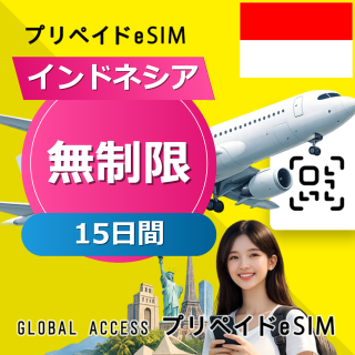 インドネシア eSIM 無制限 15日間