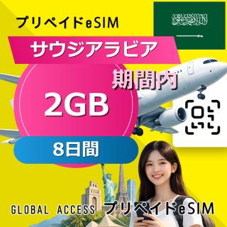 サウジアラビア eSIM 2GB 8日間