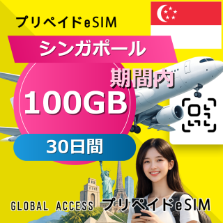 シンガポール eSIM 100GB 30日間