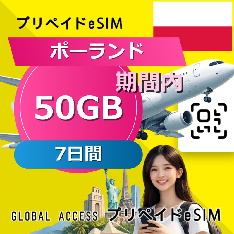 ポーランド eSIM 50GB 7日間