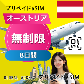 オーストリア eSIM 無制限 8日間