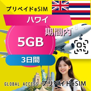 ハワイ eSIM 5GB 3日間