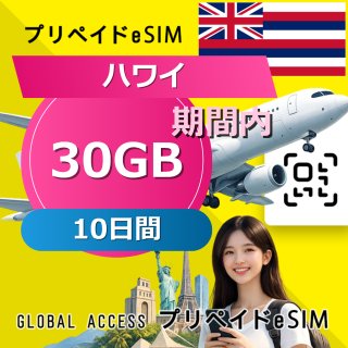 ハワイ eSIM 30GB 10日間